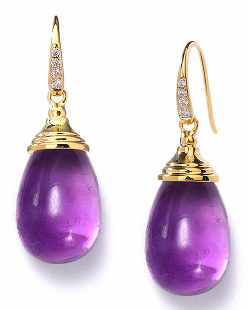 18k Drop Earrings with Diamonds